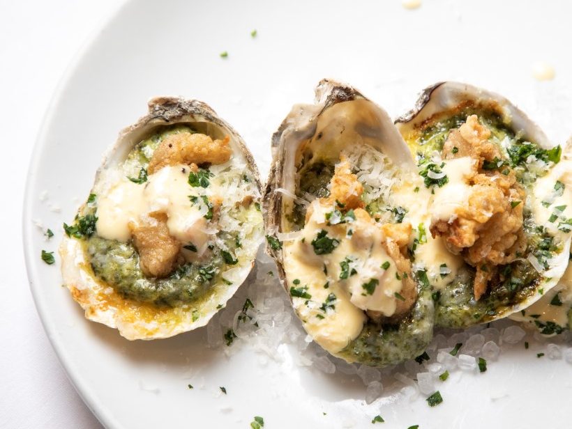 Oysters Rockefeller at the victor social club