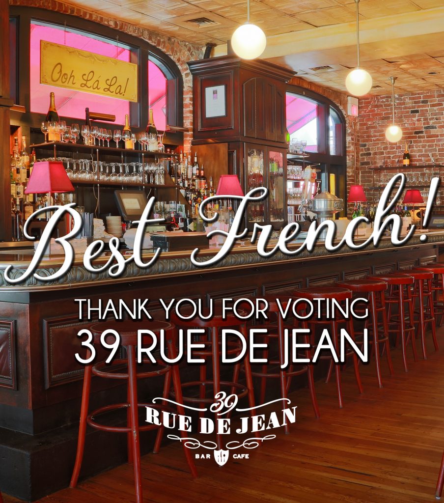 39 rue de jean is voted best french restaurant in charleston